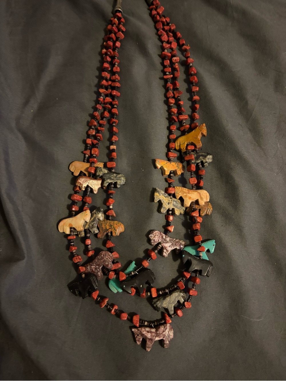 Vintage Native American fetish necklace